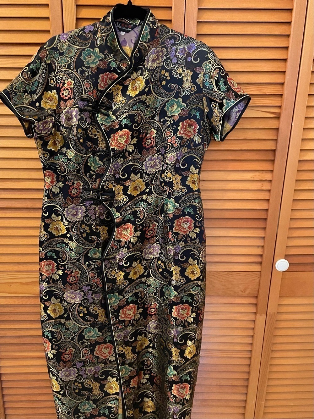 Vintage Yilahongmei Chinese Brocade Jacket Mandarin Collar Size 3XL - Picture 6 of 8
